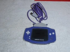 Nintendo Game Boy Advance Console Purple Tested Works! taped battery compartment