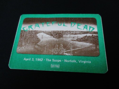 Grateful Dead Backstage Pass The Scope Norfolk Virginia 4.3.82 4.3.1982 Dead Set - Bild 6 von 12