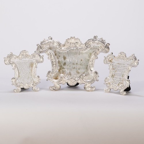 11" x 14" TRADITIONAL BAROQUE STYLE CHURCH SILVER MASS CARD SET - BRASS # 220S - Picture 2 of 2
