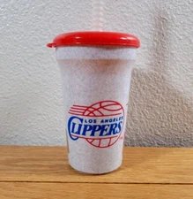 LOS ANGELES CLIPPERS 1994 Vintage 14oz Betras Brand Plastic Cup with Lid & Straw