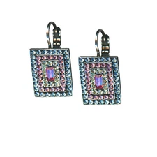 Mariana Earrings Lovely Aquamarine, Lt Rose & Jonquil Austrian Crystals My Tr...