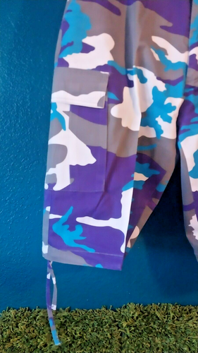 Vintage Blue and Purple Camo Leg Shorts Mens Size 38 Regal Wear - Picture 3 of 8