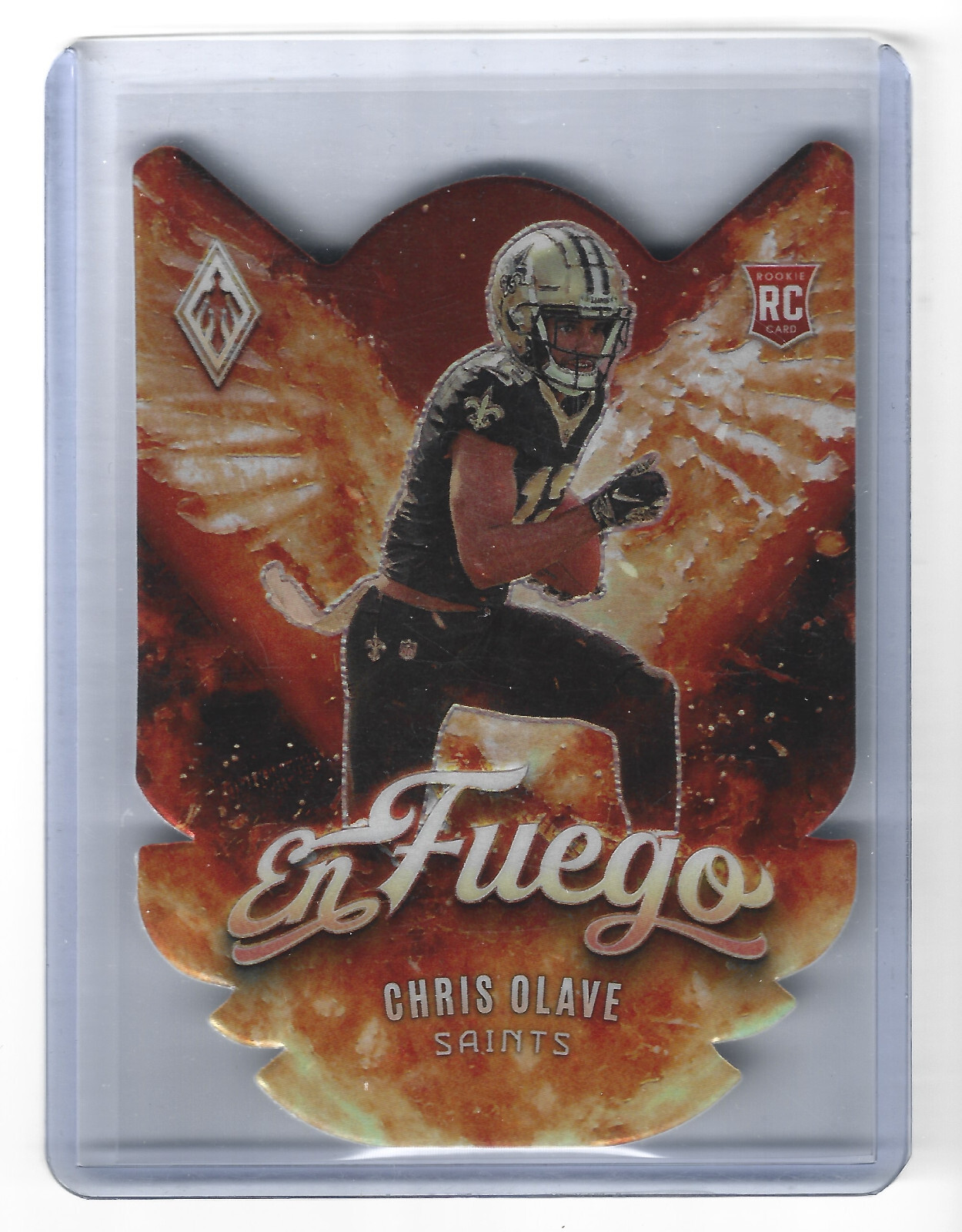 2022 Panini Phoenix Football En Fuego Rookie Die Cut #EF-25 Chris Olave