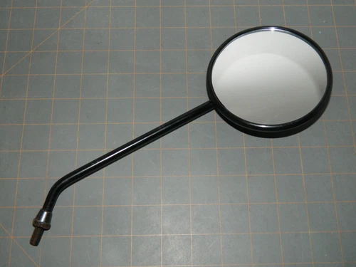 Universal 4" Black Round Motorcycle / ATV Mirror - 10MM Honda Kawasaki Suzuki