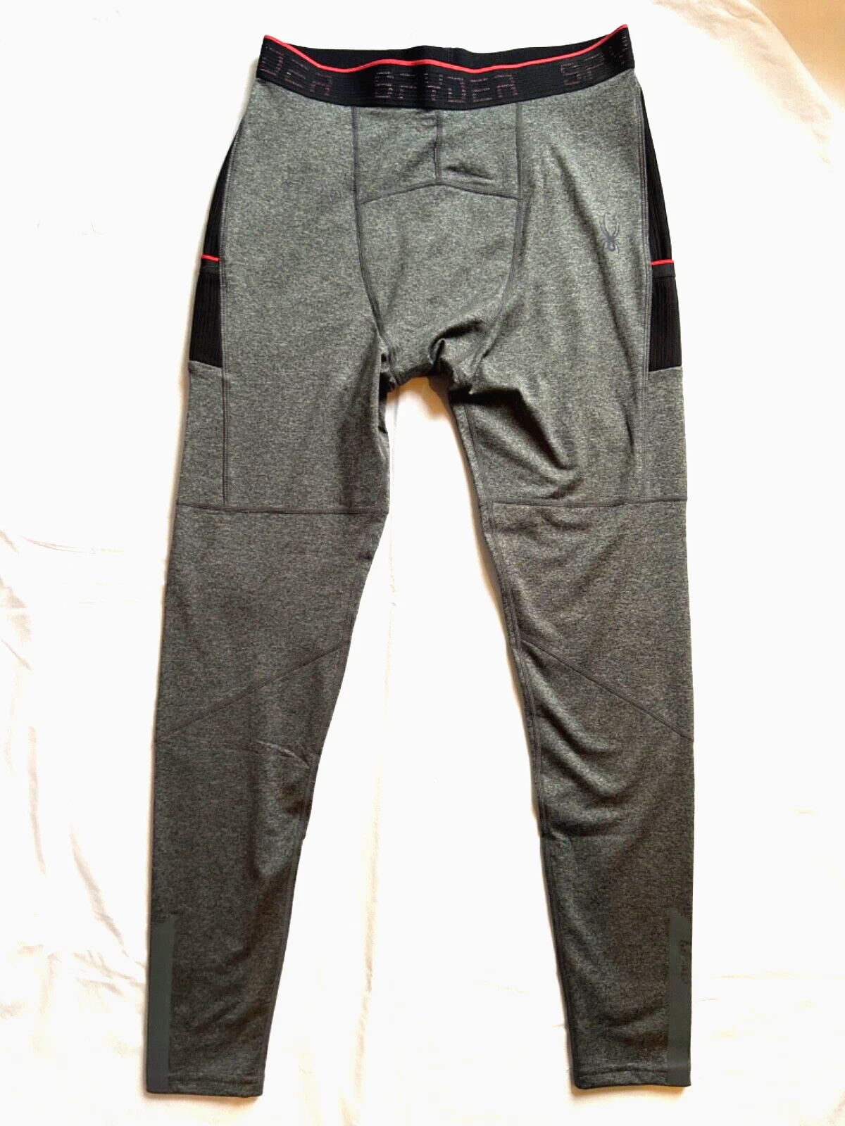 Spyder Active Men's ProWeb Gray Stretch Baselayer Pants Size M New