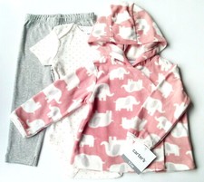 Jacke Set Gr.80 86 Carters NEU Fleece Body Hose 3 Teile Kombi Elefant rosa baby