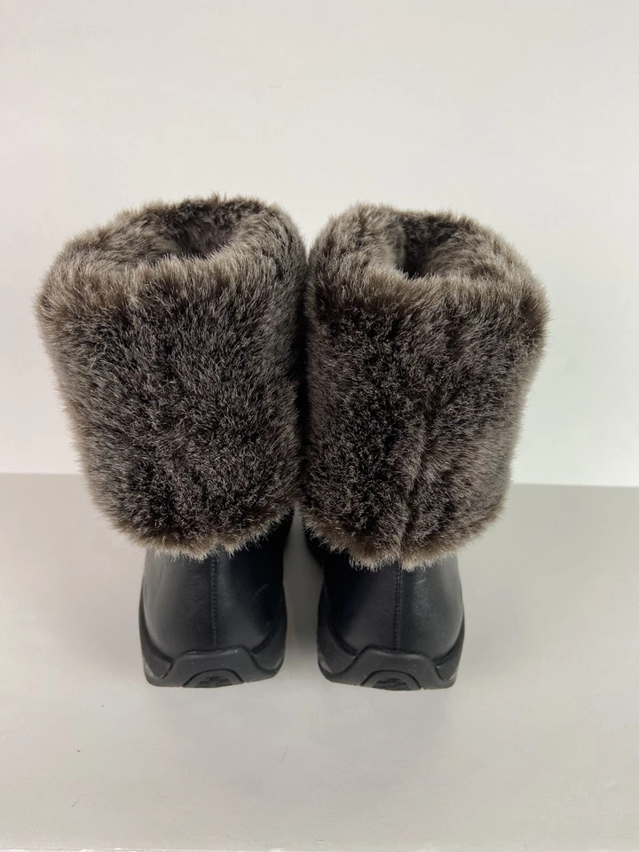 Botas MBT tamanho 6/6.5 couro preto Belle NAPPA corte médio punho balancim - Imagem 3 de 4