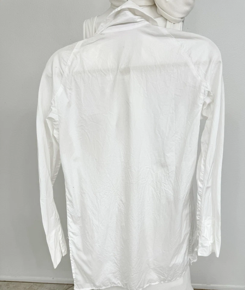 Shamask White Cotton Poplin Vintage Button Down Top Blouse Made In US Fits S - Image 4 of 4