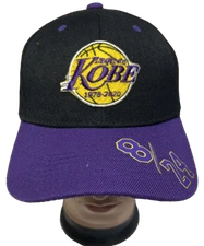 LEGENDS KOBE BRYANT LAKERS 8/24 BLACK MAMBA Adjustable Baseball Cap Hats LOT 