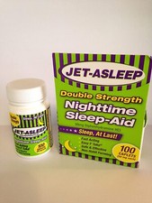 2 Pack Jet-Asleep Double Strength Nighttime Sleep-Aid 100Count