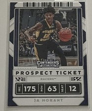 2020 Contenders Draft Picks- Ja Morant Prospect Ticket - Memphis Grizzlies L128