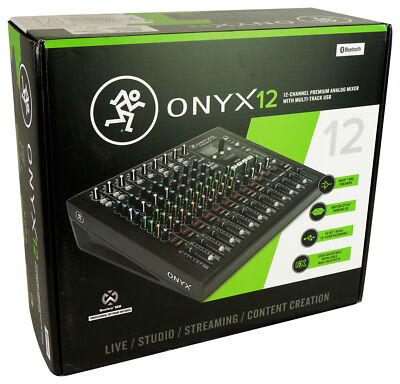 Mackie ONYX12 12-Channel Analog Mixer w/ Multi-Track USB/3-Band EQ