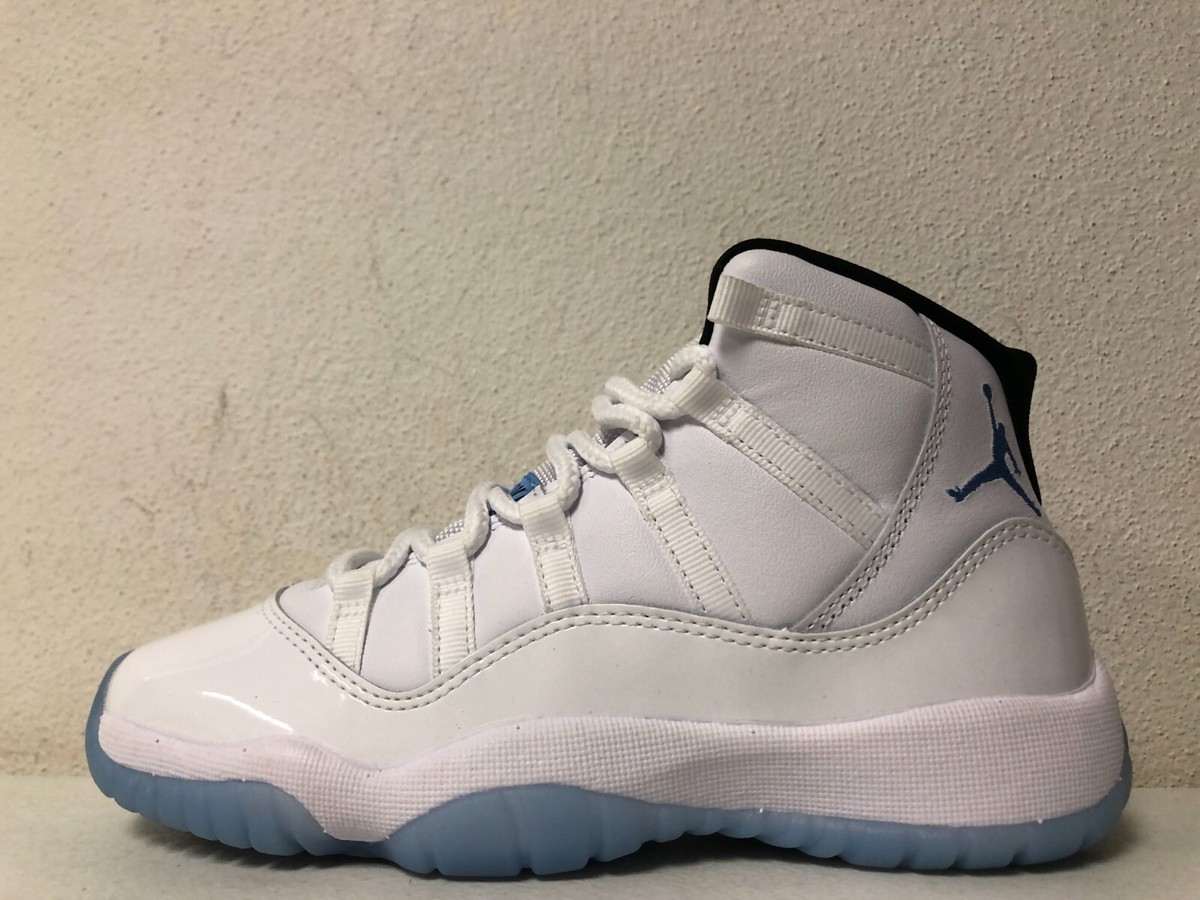 Air Jordan 11 Retro GS White Legend Blue Black 378038-104 Size 3.5