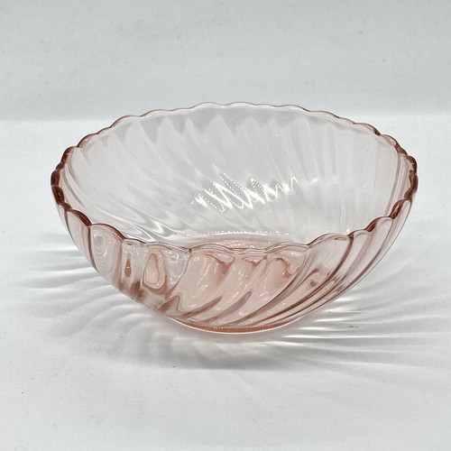 Arcoroc Pink Swirl Fruit Bowl Berry Dessert Bowl France Crystal Glass Rosaline Ebay