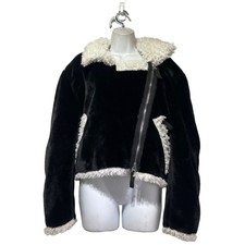 Lola X Lf Faux Fur Velour Crop Jacket Size M