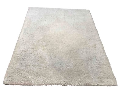 Original Berber Top Qualität Schneeweiß Handgeknüpft 180x150 Reine Schurwolle