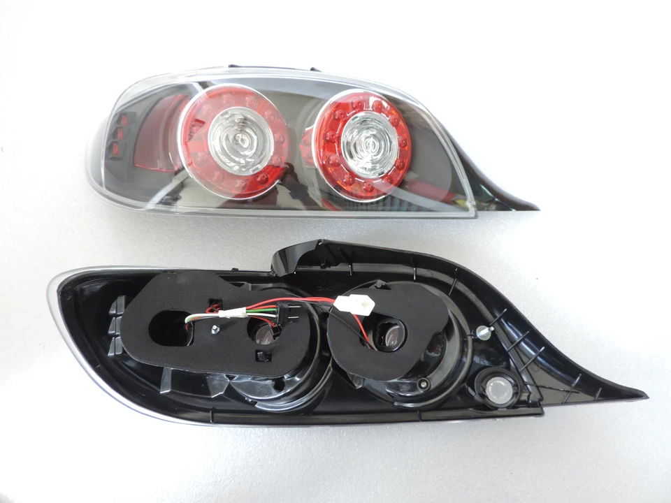 For 04-08 Mazda RX8 RX-8 Black LED JDM Rear Brake Signal Tail Lights Lamp - Image 2 of 4