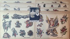 10 Sheets Brooklyn Joe Lieber Traditional Vintage Style Tattoo Flash With Photo