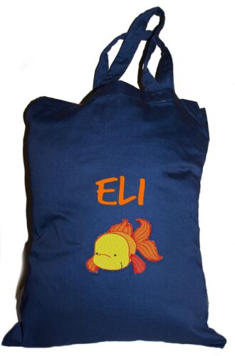 Kids Tote / Shopping Bag | Book / Library Bag | Ocean | Fish |  1st Name FREE - Picture 1 of 24