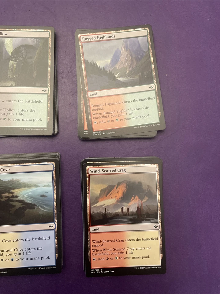 MTG 40x Life Gain Dual Land - Swiftwater Thornwood Jungle Dismal Rugged - Fate - Image 4 of 4