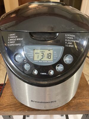 Breadman Pro TR875 Automatic Bread Maker/Making Machine 2 lb No Paddle Or Manual