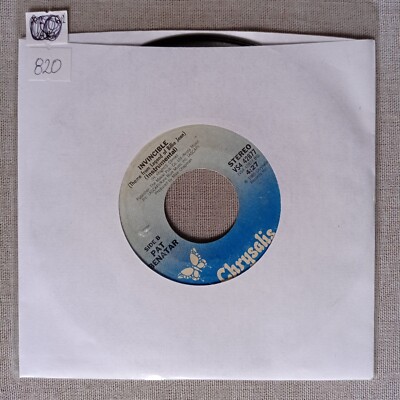 Pat Benatar   Invincible Vinyl 7'' Single 45 RPM Electronic Classic Rock Synth 