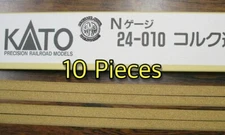 Kato 24-010 N Scale Cork Roadbed 35" x 7/16" 10-Piece Flex Track Set