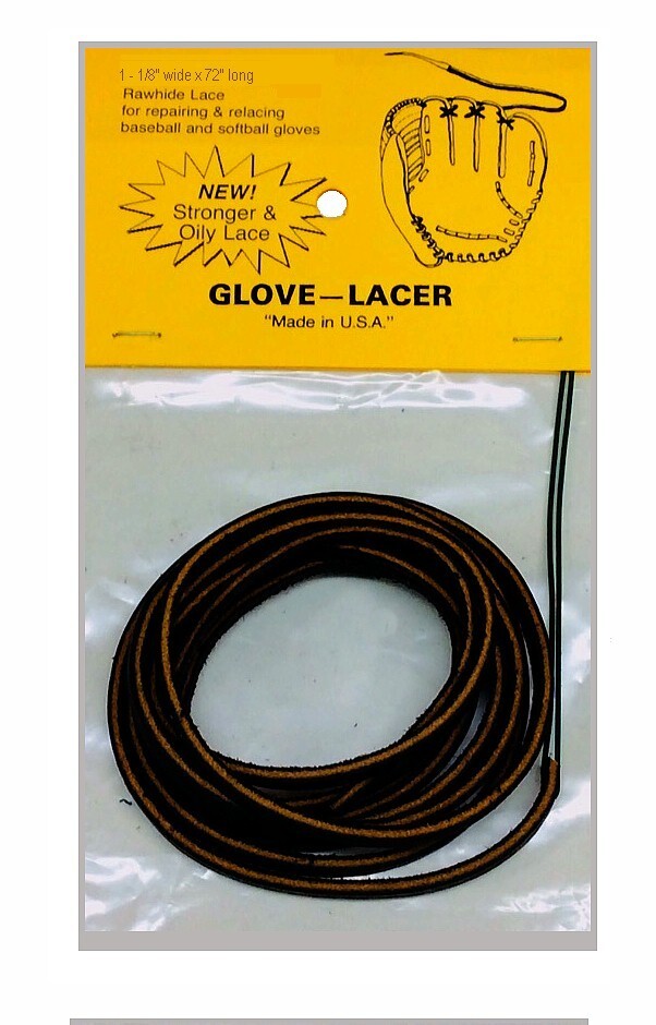Baseball Softball Glove Repair kit Dark Brn LIGHT 1/8" x 72" Narrow