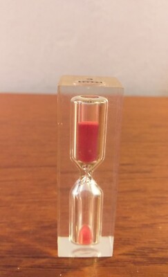 Vintage Lucite Eieruhr Retro, 3 Minuten, 8 cm hoch 