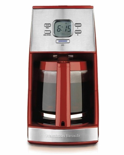 Red Stainless Steel 12 Cup Coffeemaker 