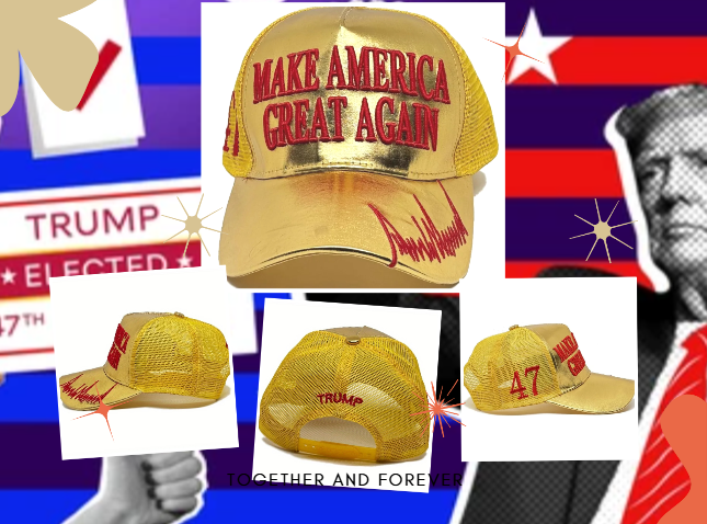 Trump MAGA Snapback Hat Make America Great Again USA Gift
