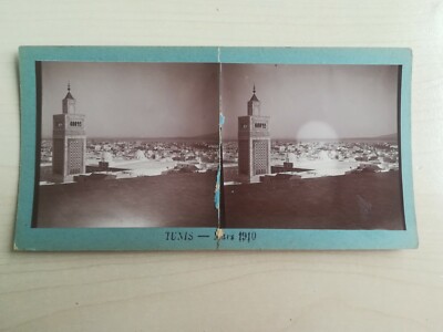 UH28 Stereoanlage um 1910 BE - Tunesien - Tunis - Gesamtansicht mit Minarett