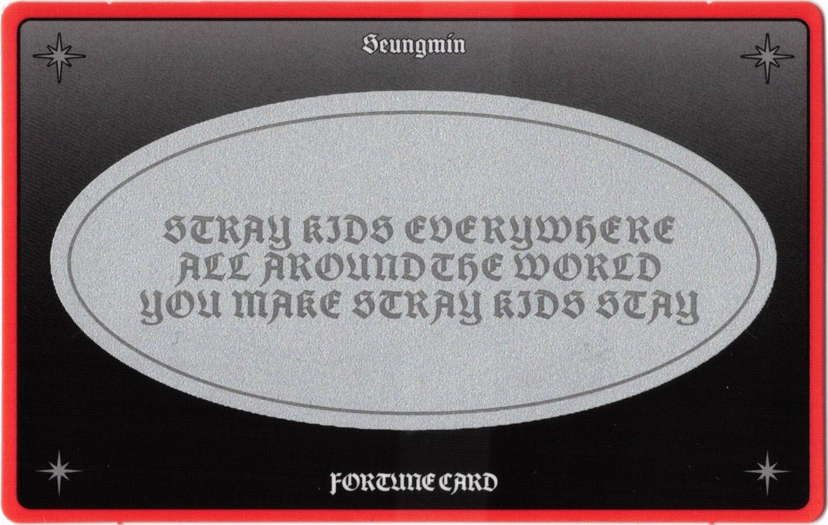 Stray Kids Seungmin DominATE Japan Fortune Card Set SKZ Photocard