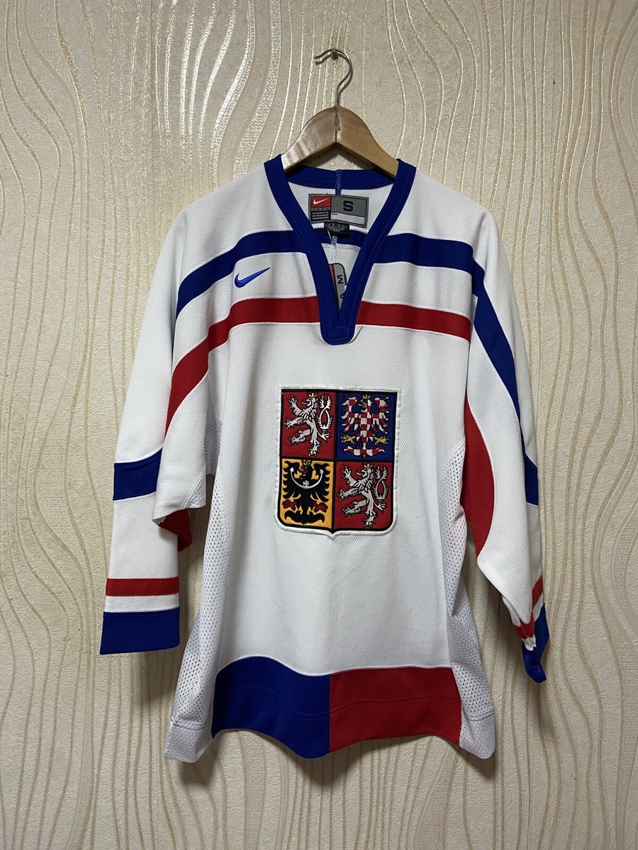 オリンピックバッチ CZECH REPUBLIC AWAY OLYMPIC HOCKEY SHIRT JERSEY NIKE sz S MEN