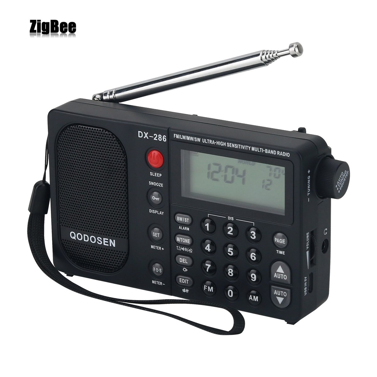 QODOSEN DX-286 Portable Multi-band Radio AM/FM/LW/SW Ultra