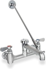 Commercial Mop Sink Faucet with Vacuum Breaker, Wall Mount Service Sink Faucet,