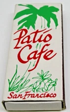 Patio Café Gay Bar Restaurant San Francisco California 531 Castro Matchbook
