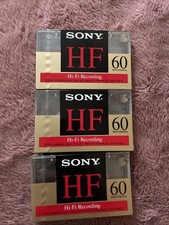 Lot Of 3 - New Sony HF 60 Minute Type I Normal Bias Blank Cassette Tape Sealed