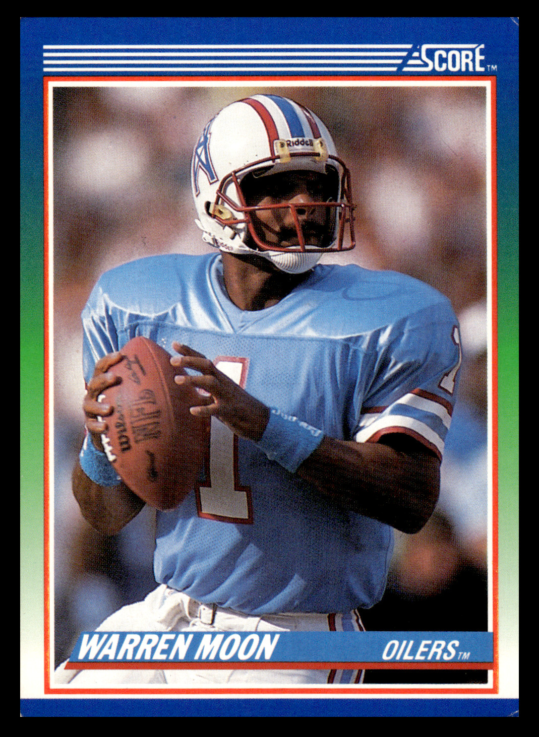 1990 Score 100 Hottest Warren Moon #96 Houston Oilers NFL Football Base Set