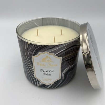 NEW White Barn 3 Wick Fresh Cut Lilacs Scented Candle 14 oz 25-45 Burn Hours