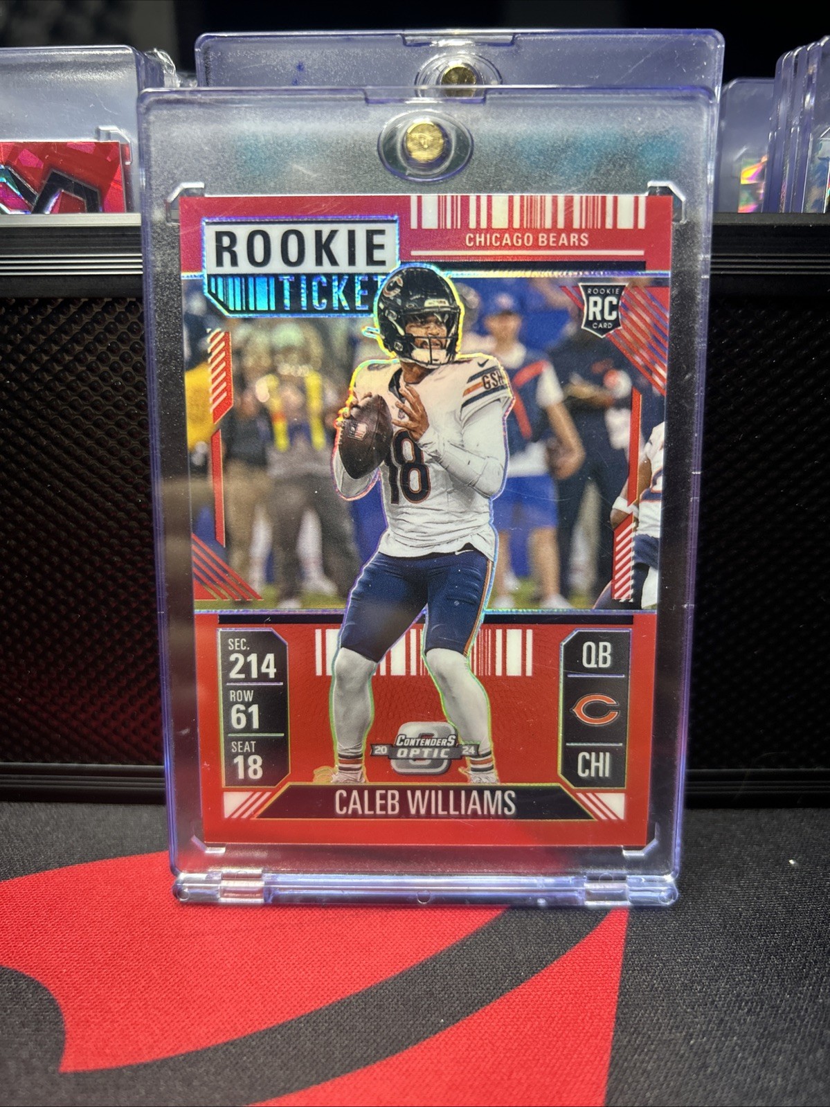2024 Panini Contenders Optic - Rookie Ticket Caleb Williams #68 Red Prizm /199