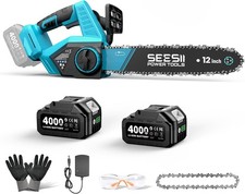 6/8/12inch Cordless Brushless Chainsaw Tree Wood Electric Saw 2*Battery+Charger