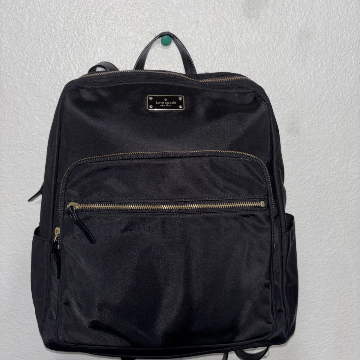 Kate Spade Black Nylon Backpack WKRU4717 Gold Zip Small Bag KATE SPADE NEW YORK Black Wilson Rd Bradley | Mercari main image 2