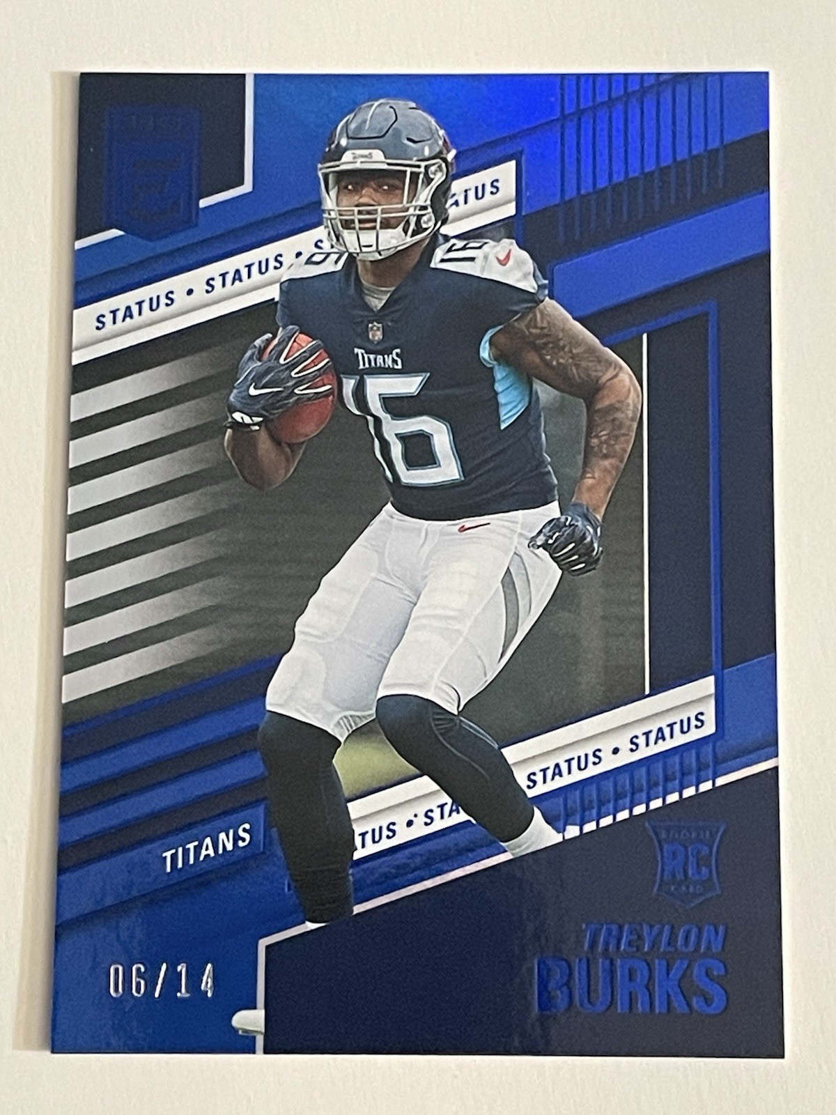 2022 Elite Blue Status Treylon Burks Rookie 6/14