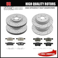 Front And Rear Brake Disc Rotors & Ceramic Pads Kit for 2015 - 2020 Ford Edge