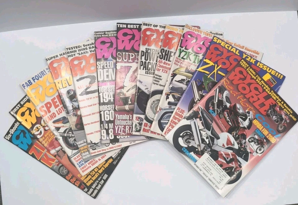 Cycle World Magazine Complete Year 1999 Vintage Motorcycle Racing 12 Issue Lot - Image 1 of 4