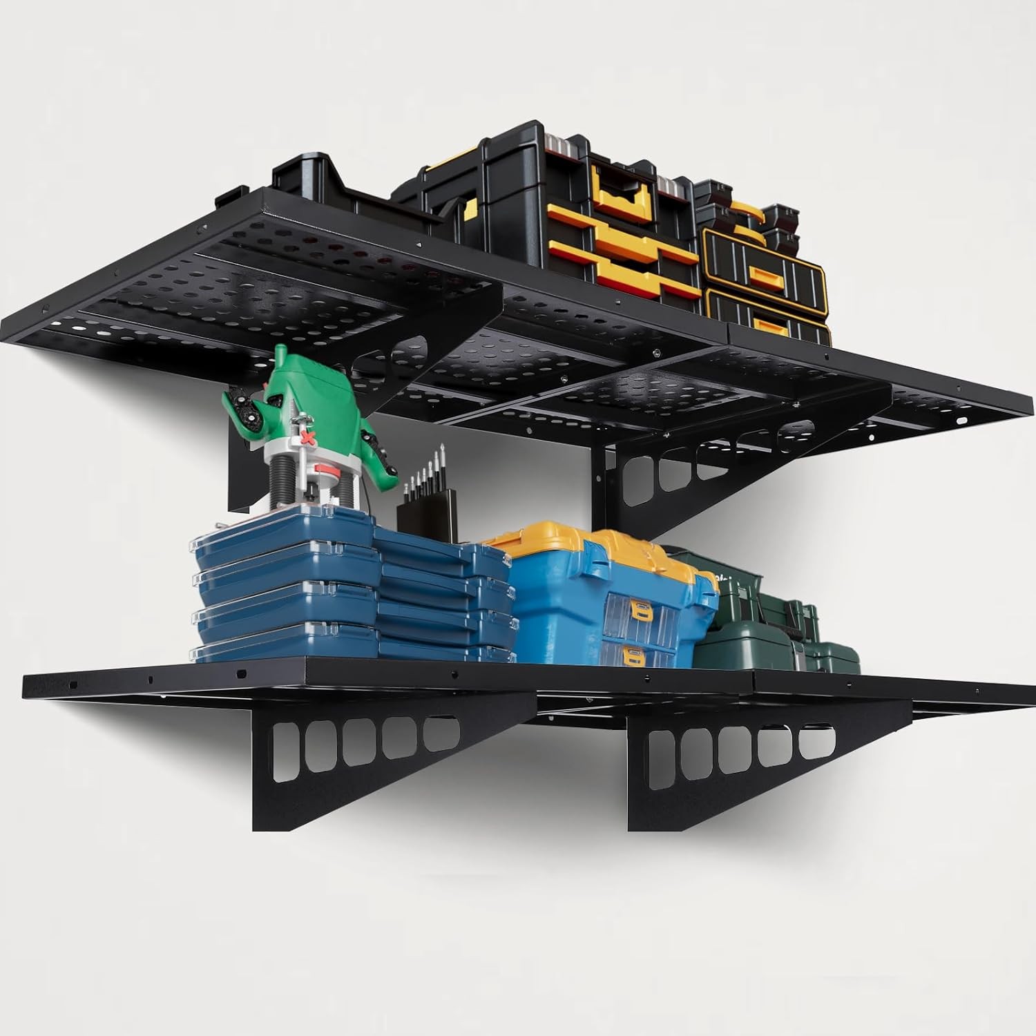 Garage Storage Rack 2 Pack 1.6x4ft Wall Shelves Floating Shelves  Heavy Duty 
