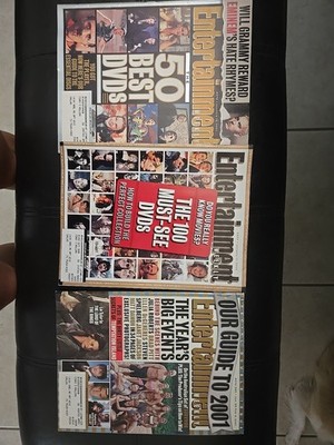 3 Issues Of ENTERTAINMENT Weekly Magazine Best Movies Celebrity News 2001 2002