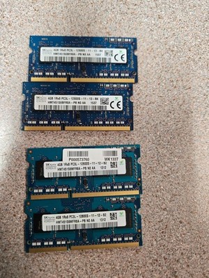 8GB (2 x 4GB) SK HYNIX 1Rx8 PC3L 12800S HMT451S6 Laptop RAM Memory