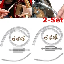 2x Car Motorcycle Clutch Brake Bleeder Hose One Way Valve Tube Bleeding Tool Kit
